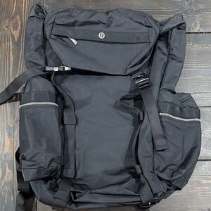 lululemon athletica Black Nylon Backpack with Side Pockets